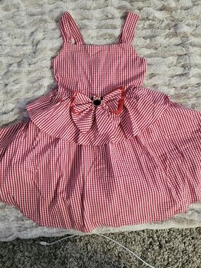 Disney Red Gingham Bow-Accent Summer Dress